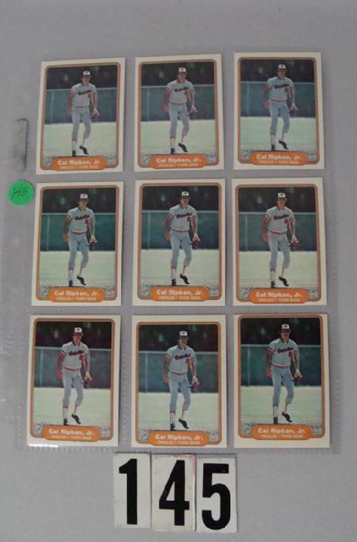 (9) 1982 FLEER #176 CAL RIPKEN ROOKIE CARDS (1 of 2)