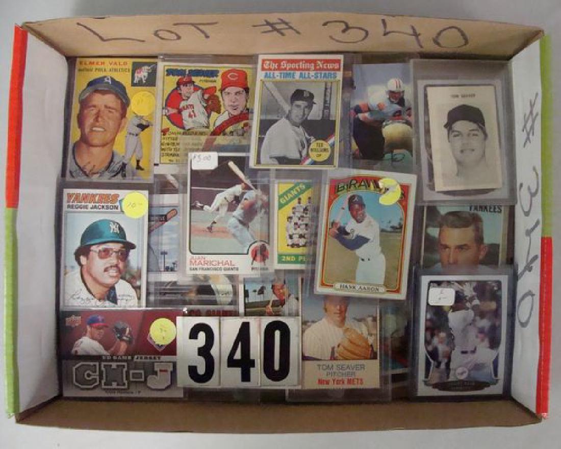 GRAB BOX OF MOSTLY VINTAGE BASEBALL (1 of 1)