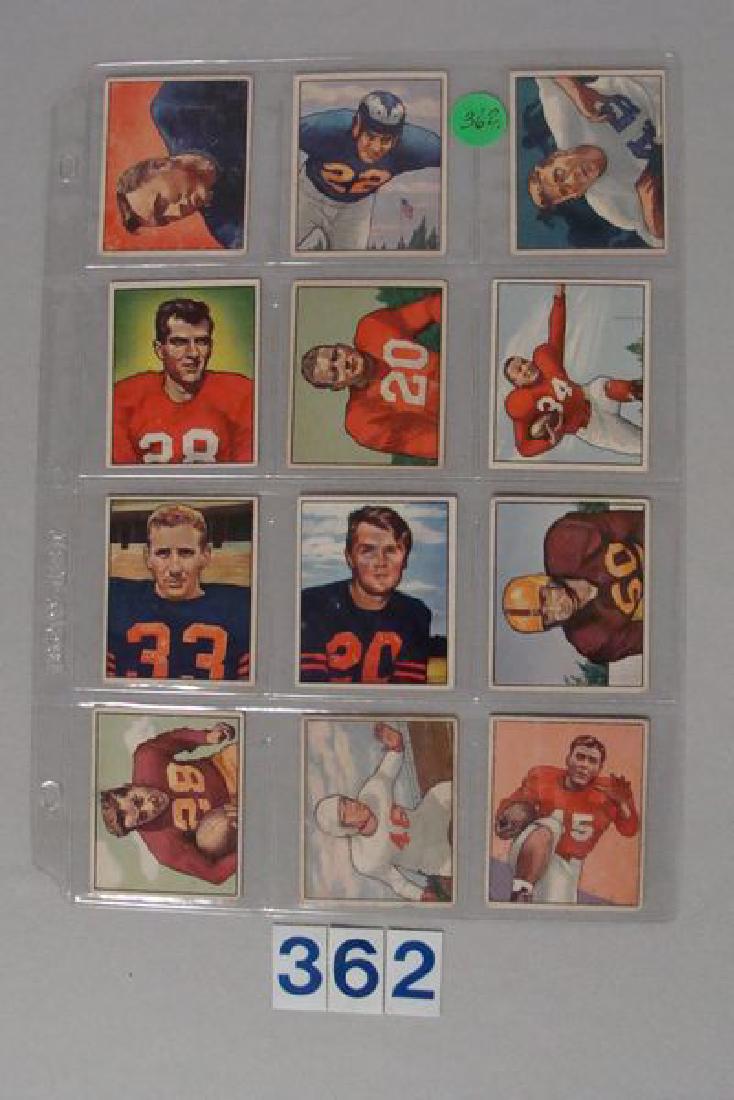 (12) 1950 BOWMAN FOOTBALL CARDS: (1 of 2)