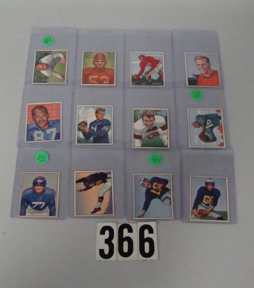 (12) 1950 BOWMAN FOOTBALL CARDS IN CARD (1 of 5)