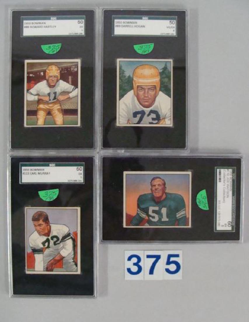 (4) 1950 BOWMAN SGC GRADED FOOTBALL (1 of 2)