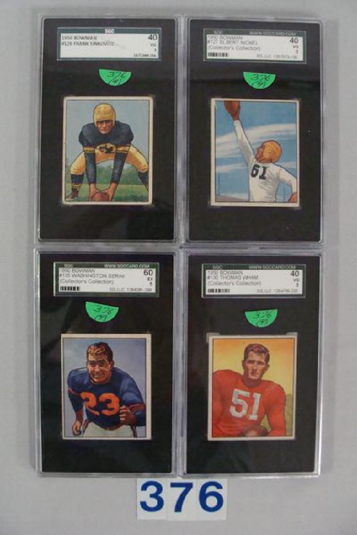 (4) 1950 BOWMAN SGC GRADED FOOTBALL (1 of 2)
