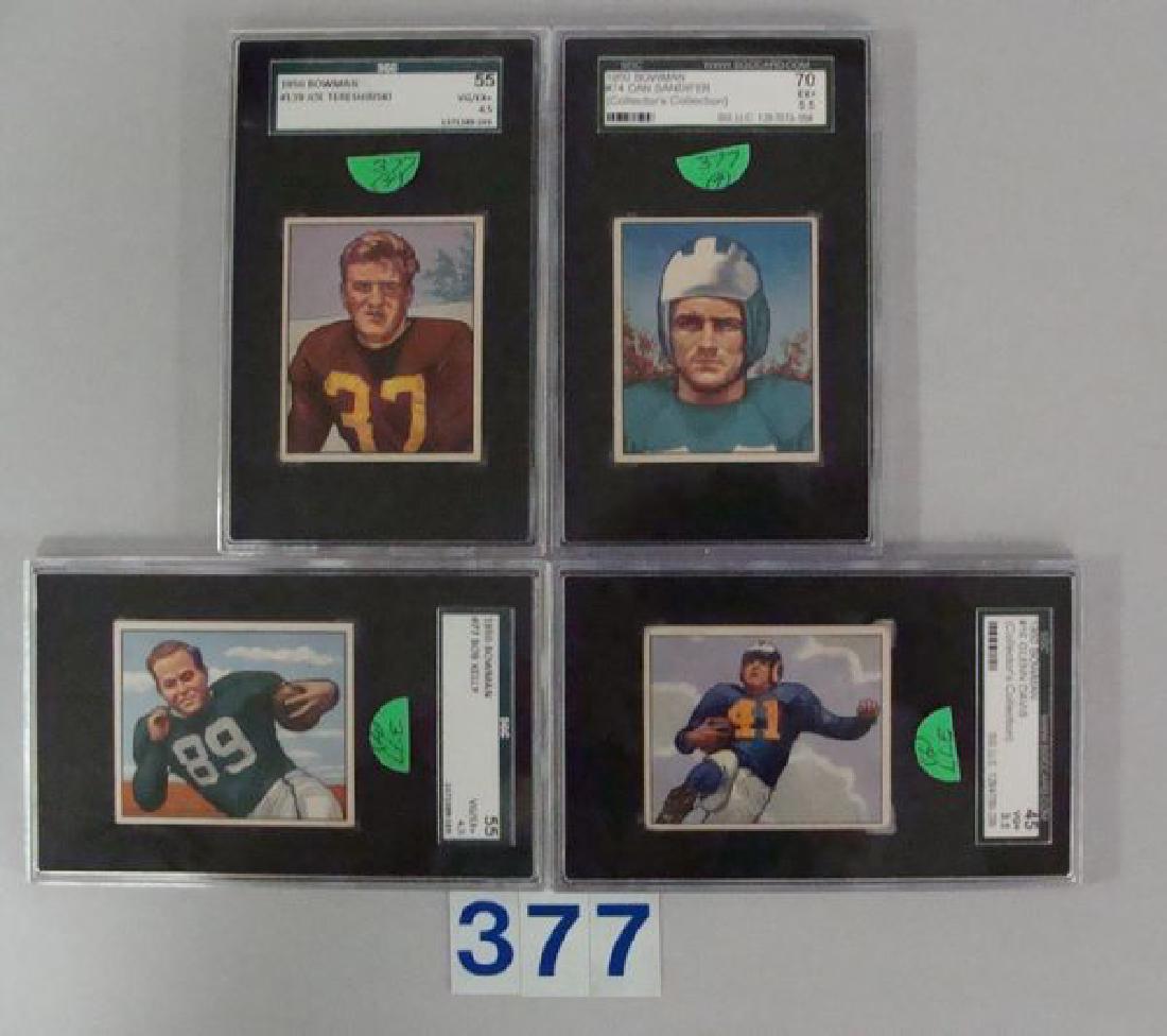 (4) 1950 BOWMAN SGC GRADED FOOTBALL (1 of 2)