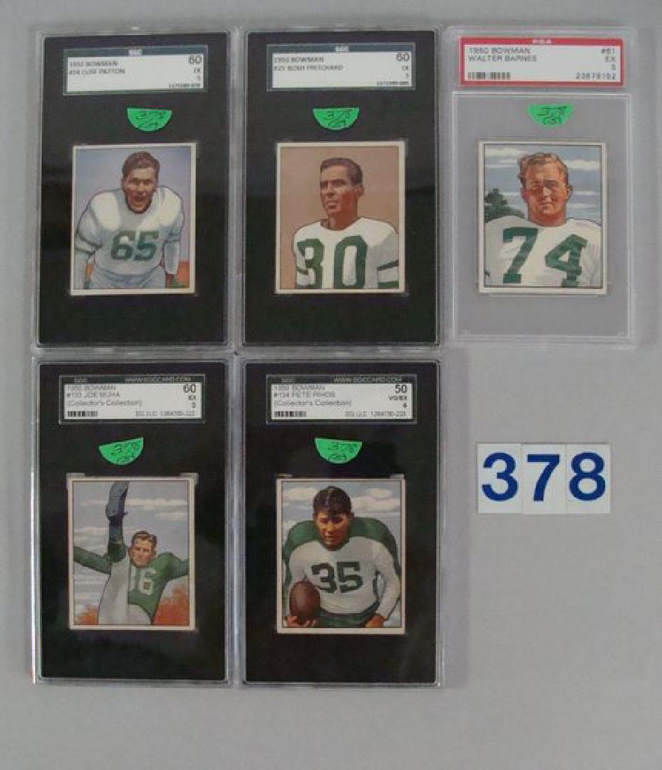(4) 1950 BOWMAN SGC GRADED FOOTBALL (1 of 2)