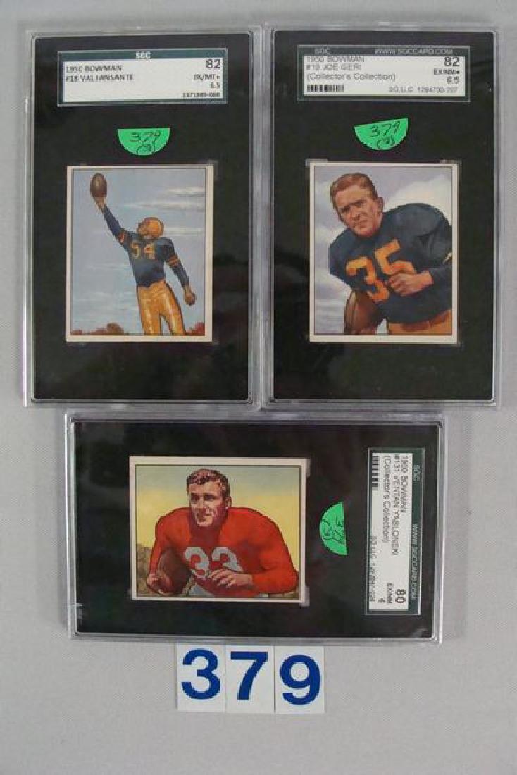 (3) 1950 BOWMAN SGC GRADED FOOTBALL (1 of 2)