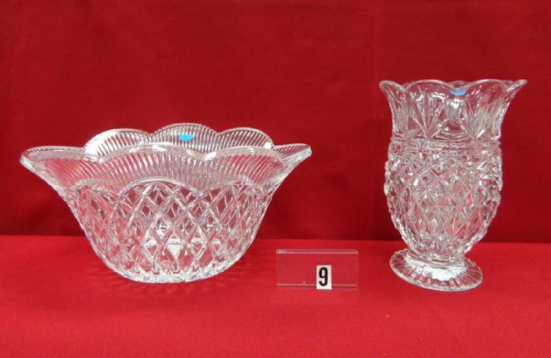 (2 PCS): WATERFORD BASKETWEAVE 12 IN. BOWL WITH BOX & (1 of 1)