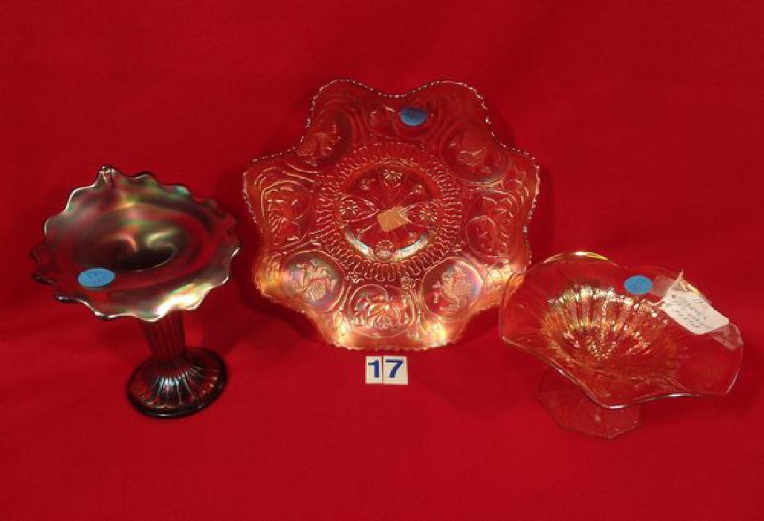 (3) CARNIVAL GLASS PIECES: AMETHYST JACK IN PULPIT (1 of 1)