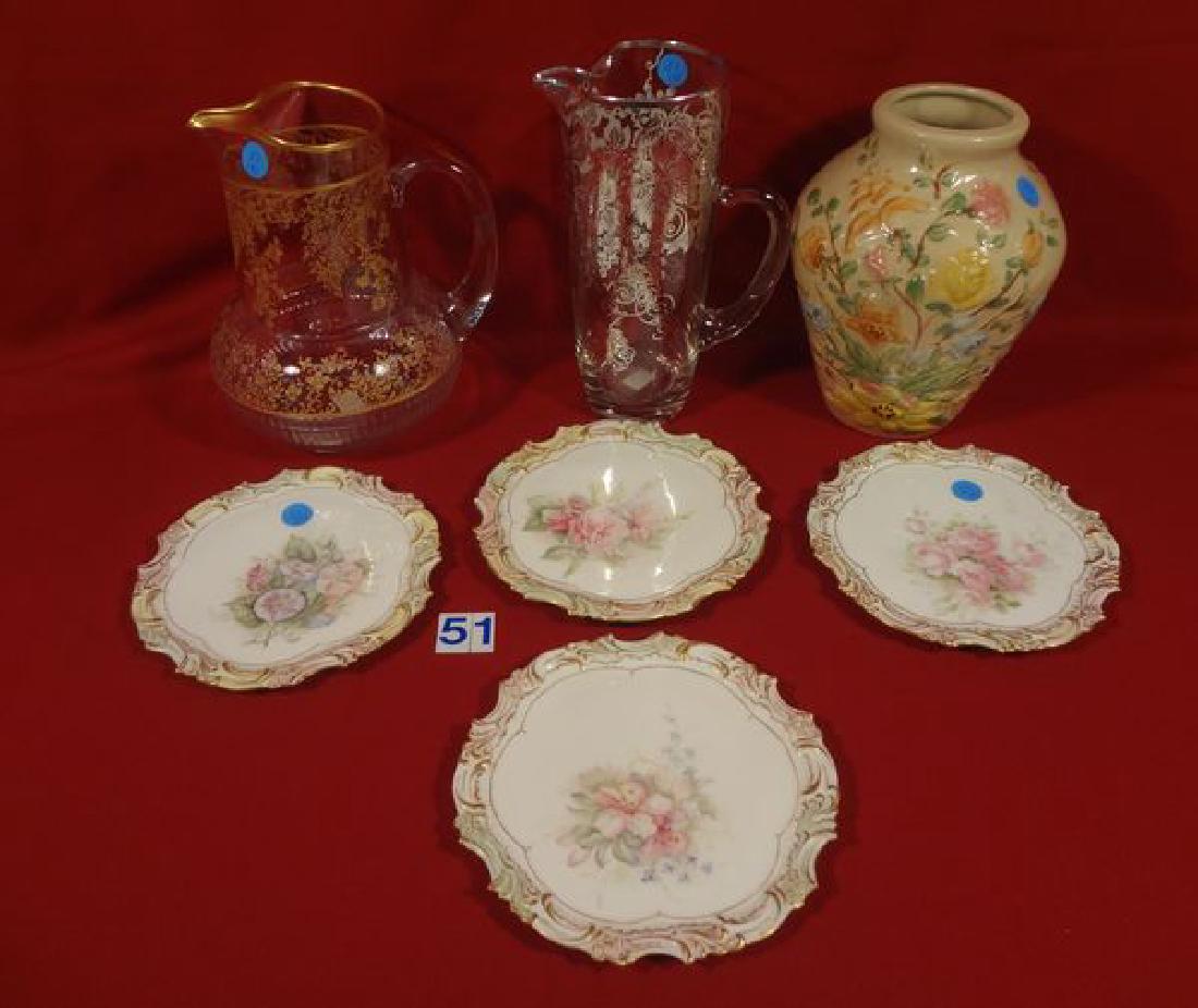 GROUP LOT: STERLING OVERLAY & GOLD OVERLAY GLASS (1 of 1)