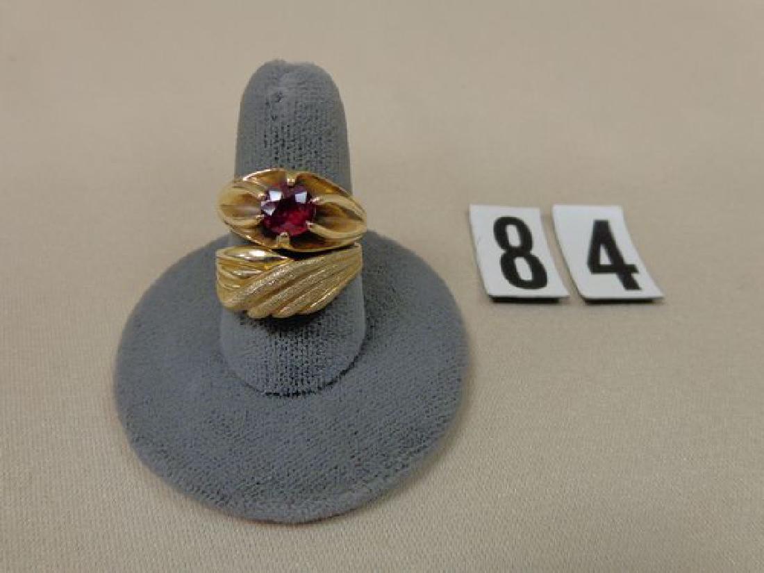 LADIES 14 KT GOLD RING & A 14 KT GOLD RING WITH RUBY (1 of 1)