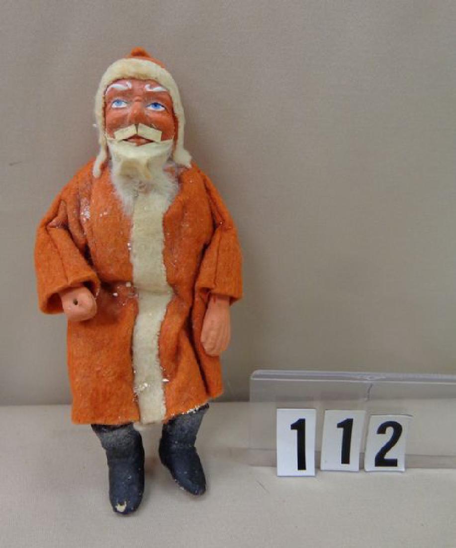 VINTAGE SANTA - 7 IN. TALL STANDING COMPOSITION FACE & (1 of 3)