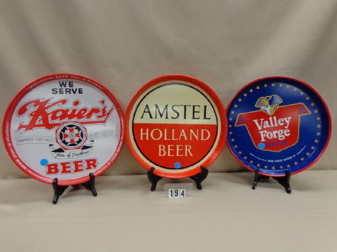 (3) BEER TRAYS: VALLEY FORGE, AMSTEL & KAIER'S , ALL 12 (1 of 1)
