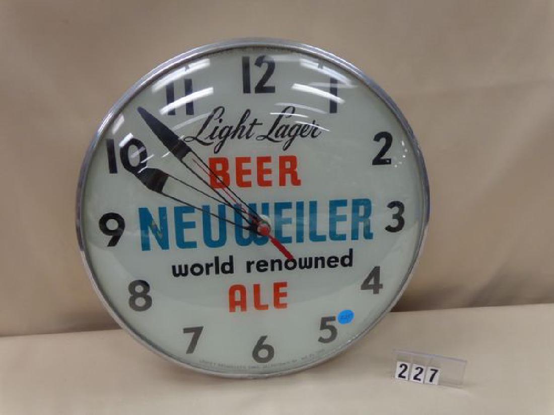 WALL CLOCK: NEUWEILER BEER & ALE ORIGINAL WORKS (1 of 2)