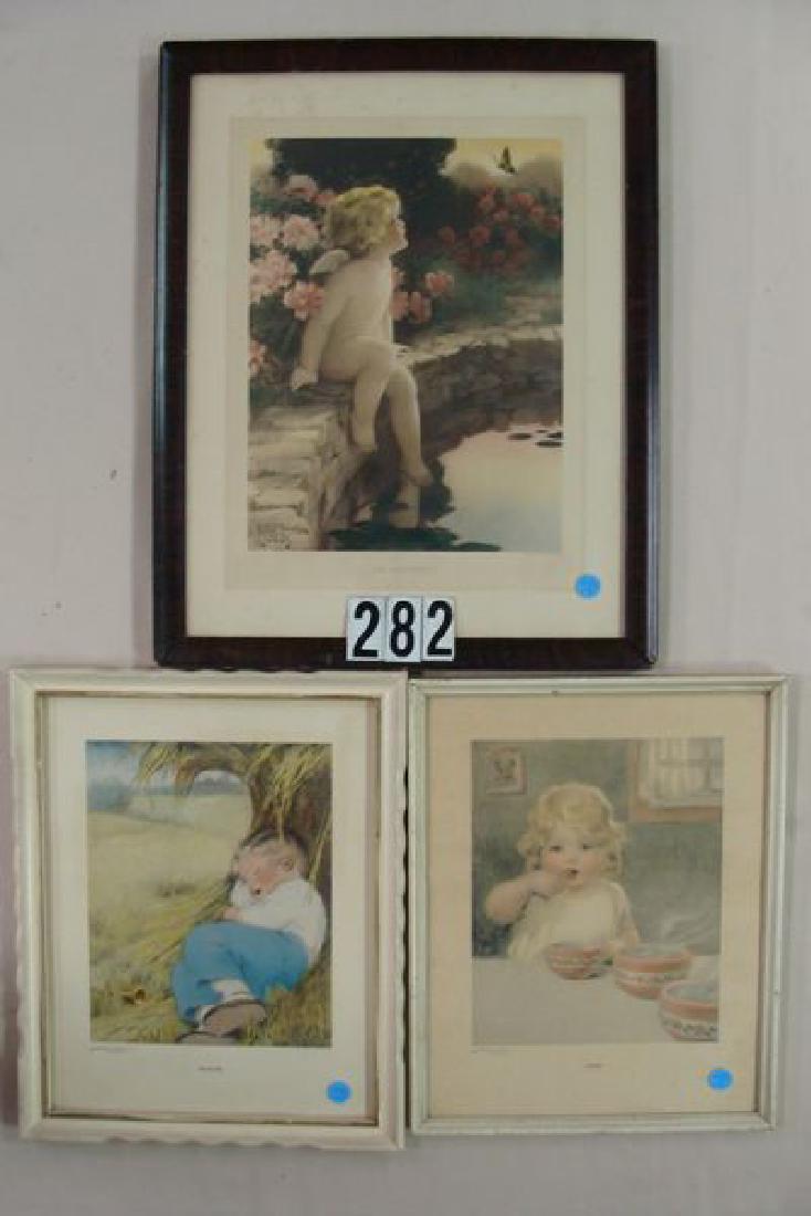 (3 PCS) BESSIE PEASE GUTMANN FRAMED PRINTS: 'THE (1 of 2)