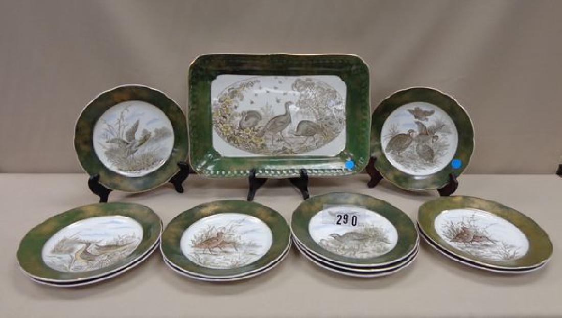 (12 PC) ENGLISH PORCELAIN GAME SET BY JOHN MADDOCK & (1 of 2)