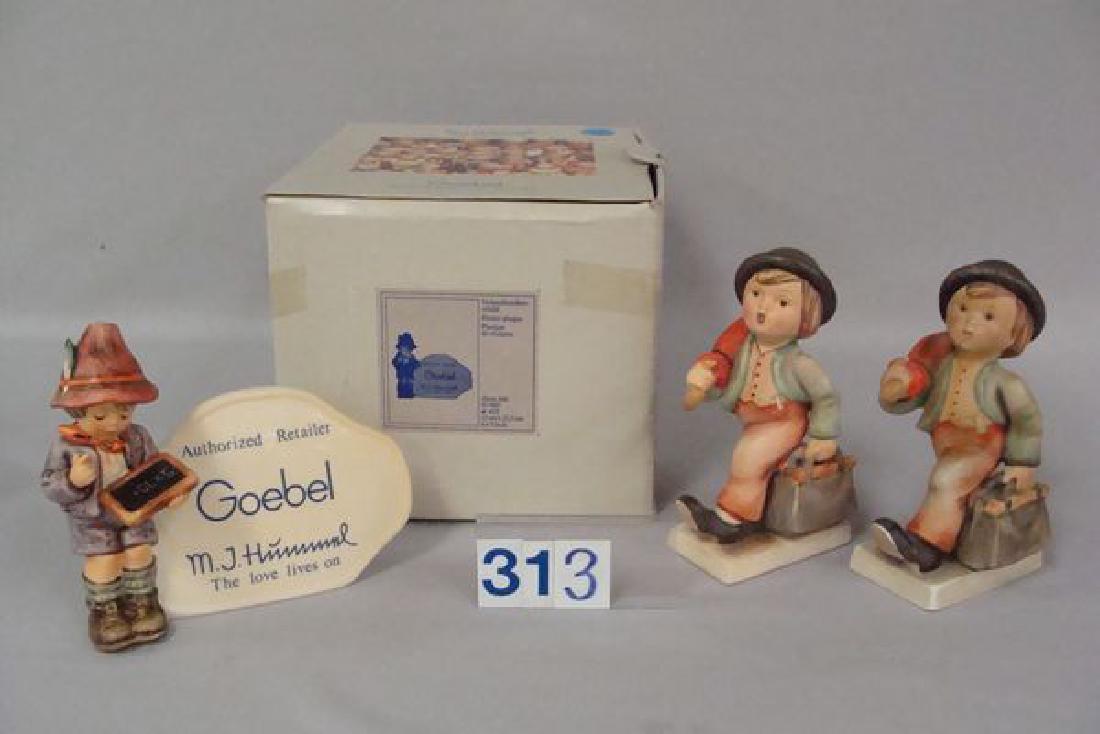 (3 PCS)  HUMMELS: 'DEALER PLAQUE' #460 TMK 6 & 'MERRY (1 of 5)