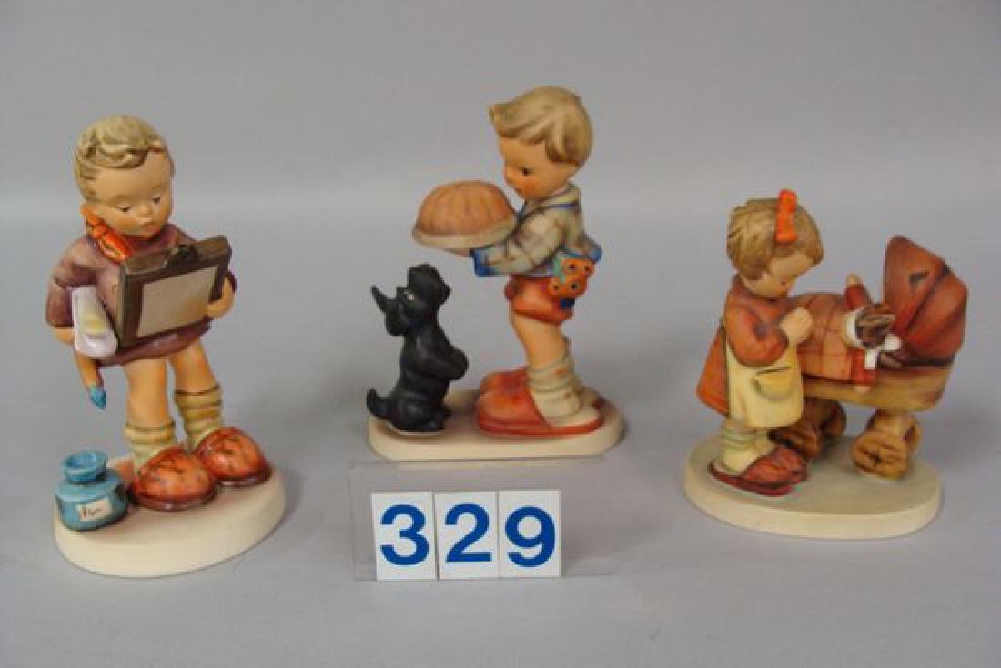 (3 PCS) HUMMELS: 'BEGGING HIS SHARE' #9 TMK 5, 'DOLL (1 of 5)