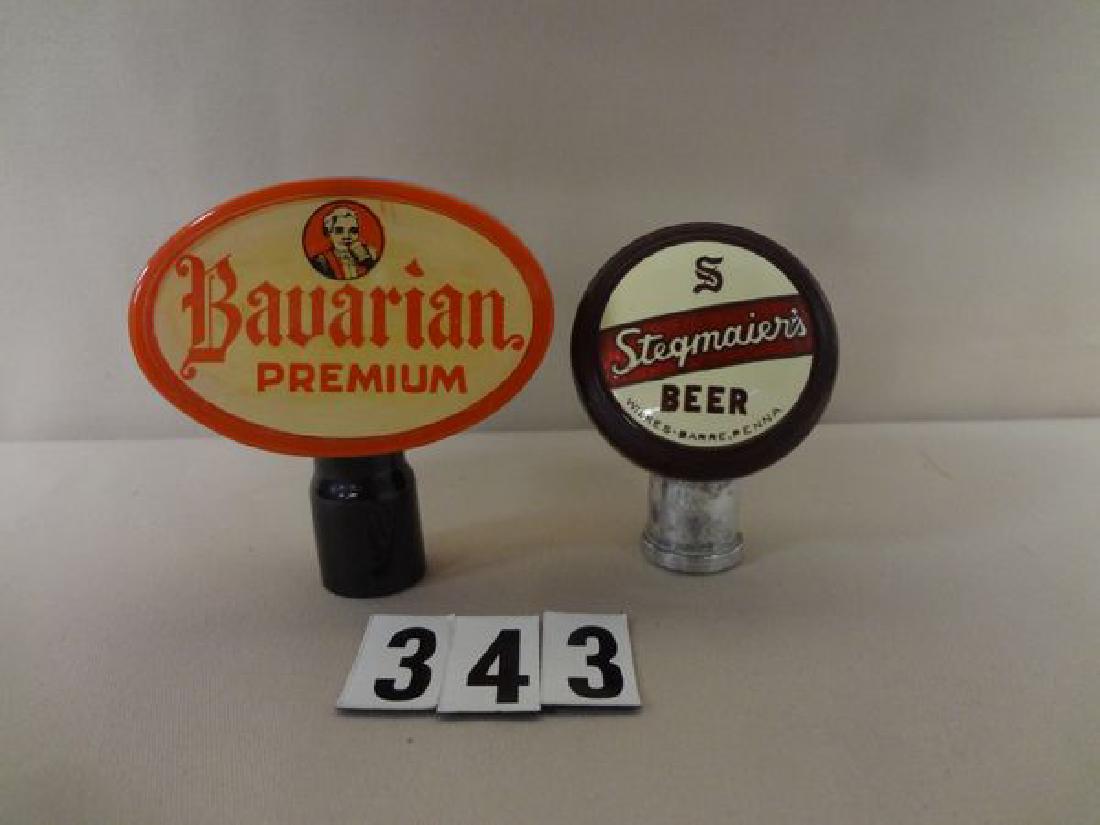 (2) DIFFERENT BEER TAP KNOBS: STEGMAIER'S & BAVARIAN (1 of 1)