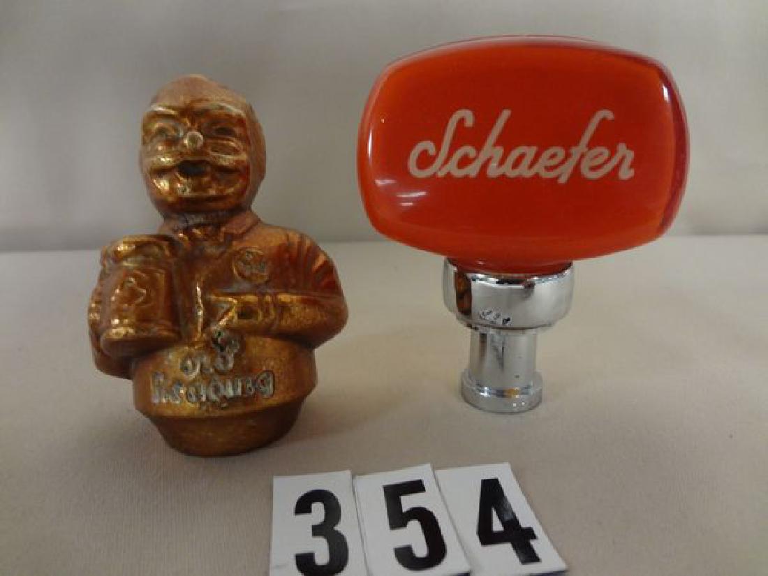(2 DIFF.) BEER TAP KNOBS: SCHAFER PLUS OLD READING (1 of 2)