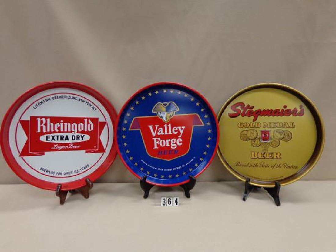 (3) BEER TRAYS: RHEINGOLD, STEGMAIER'S & VALLEY FORGE, (1 of 1)