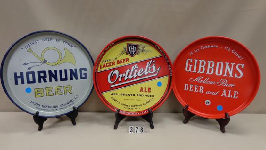 (3) BEER TRAYS: HORNUNG, GIBBONS & ORTLIEB'S , ALL 12 (1 of 1)