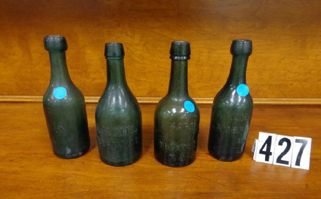 (4) ANTIQUE BLOB TOP BOTTLES: (3 DIFF.) G.A. KOHL, (1 of 2)