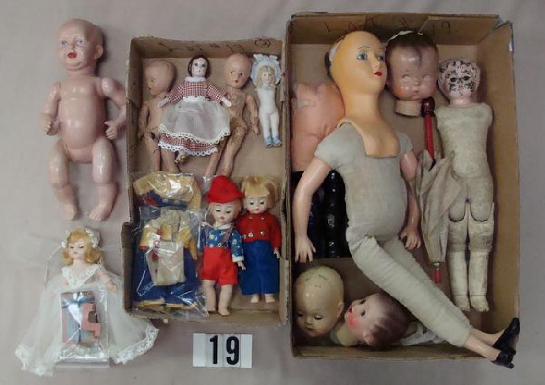 (2) BOX LOTS OF DOLLS: (1 of 4)