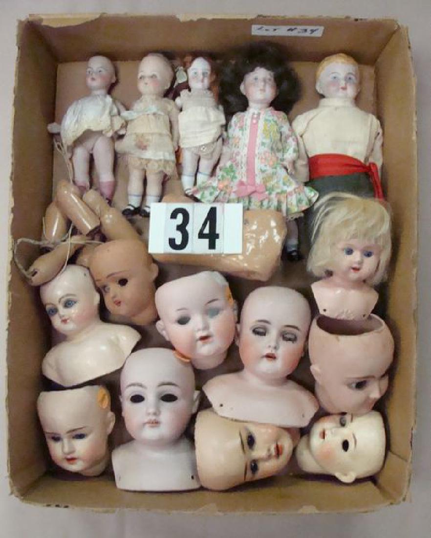 LOT: (10) ASSTD. DOLL HEADS, (3) WITHOUT EYES, (1 of 1)