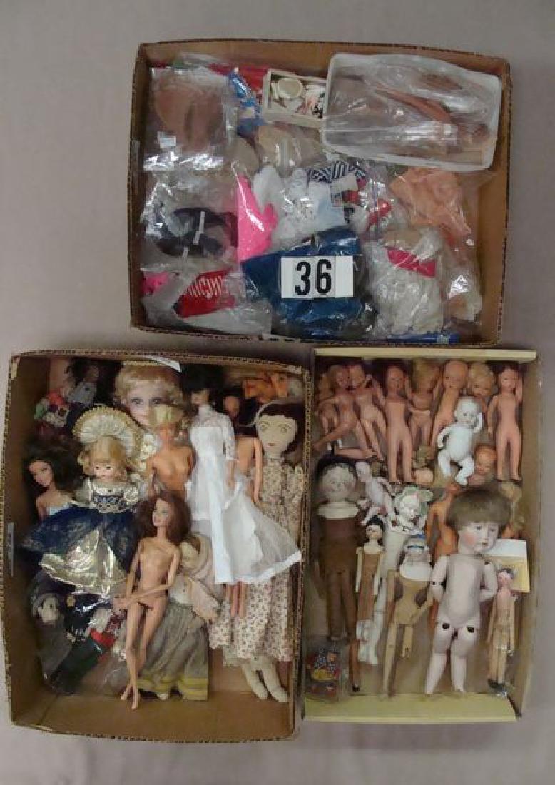 LOT: BOX WITH ASSTD. DOLL CLOTHES, STOCKINGS, (1 of 4)