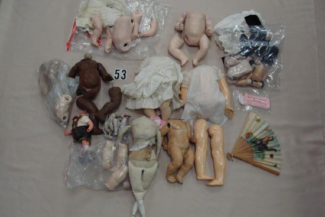 BOX LOT OF ASSORTED COMPO & BISQUE DOLL (1 of 5)