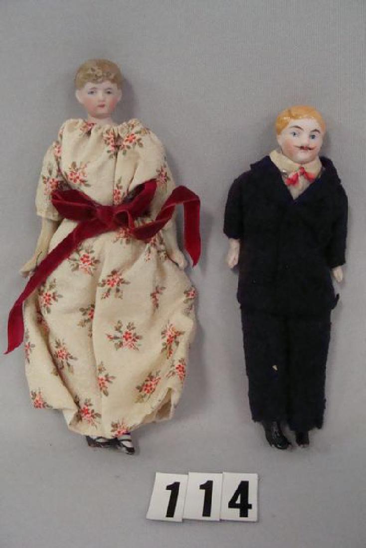 (2 PCS) VINTAGE DOLL HOUSE DOLLS: (1 of 6)