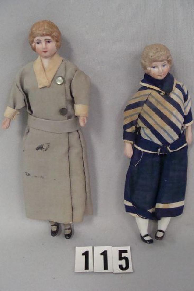 (2 PCS) VINTAGE DOLL HOUSE DOLLS: (1 of 6)