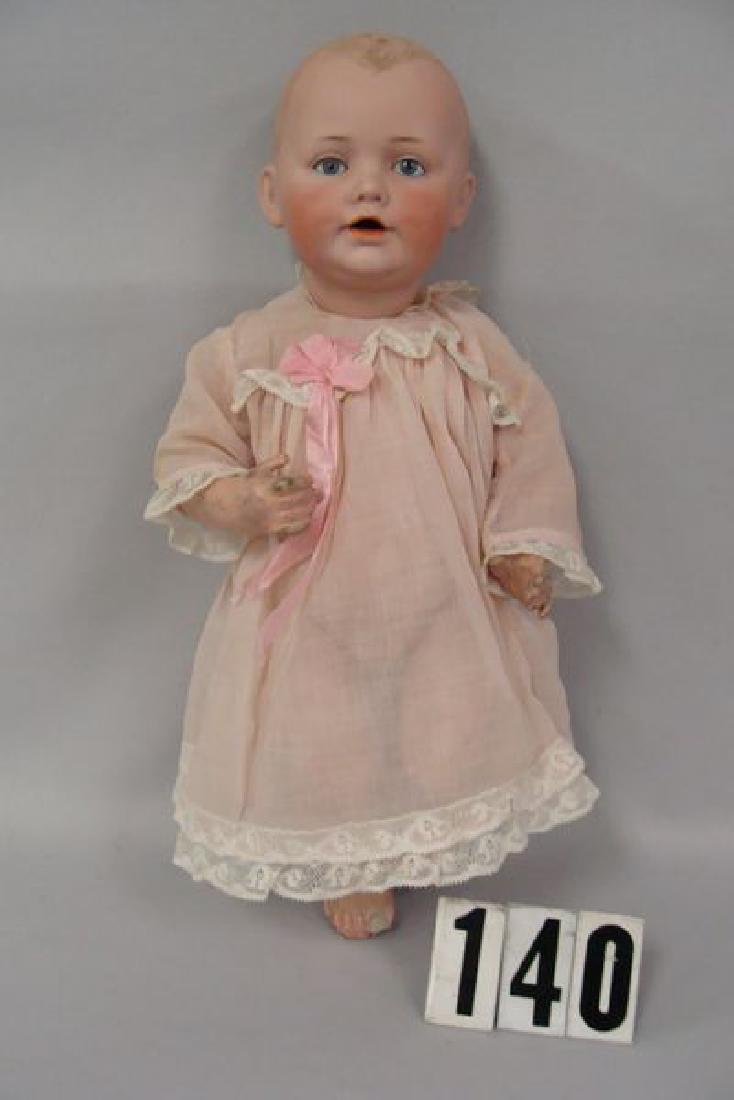 KESTNER 'BABY JEAN' 15 IN. CHARACTER FACE: BABY, SOLID DOME HEAD, MOLDED & PAINTED HAIR, OPEN MOUTH, SLEEP EYES, DAMAGE TO RIGHT BIG TOE, NO DAMAGE TO BISQUE - VERY GOOD