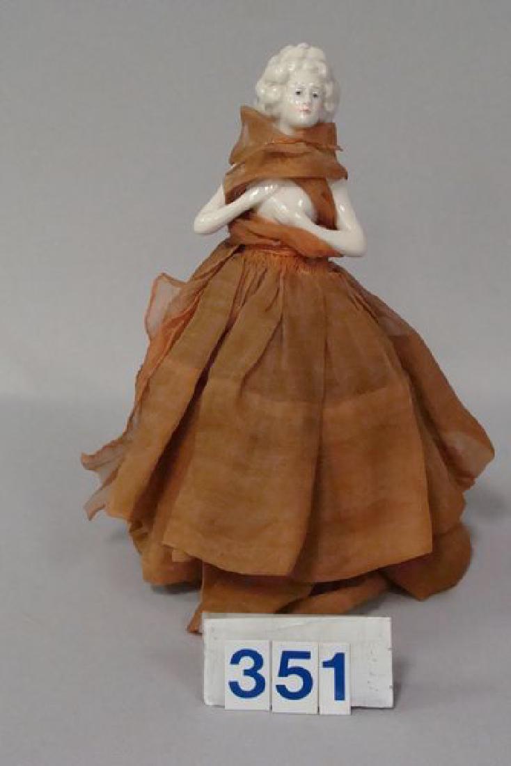 GERMAN CHINA HEAD HALF DOLL LAMP (1 of 4)