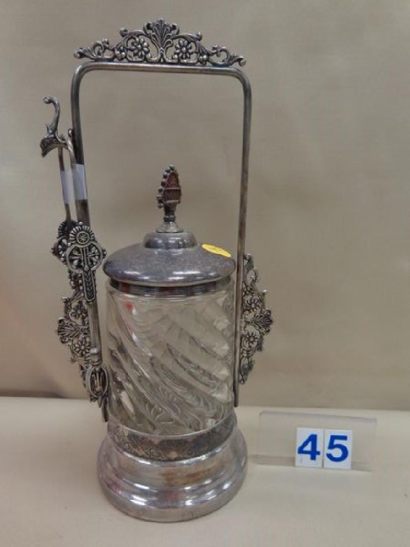 VICTORIAN SILVERPLATE PICKLE CASTOR (1 of 1)