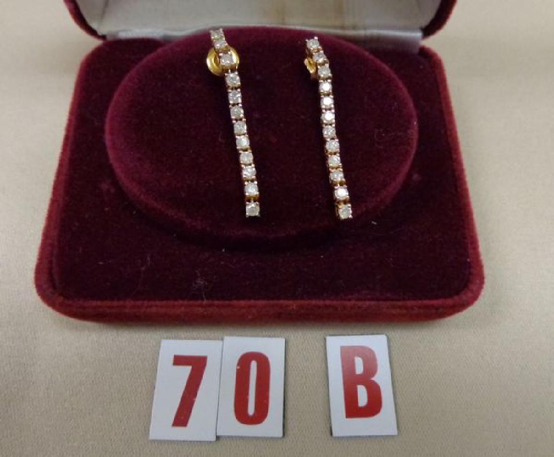PAIR OF DIAMOND DANGLE EARRINGS - (1 of 1)