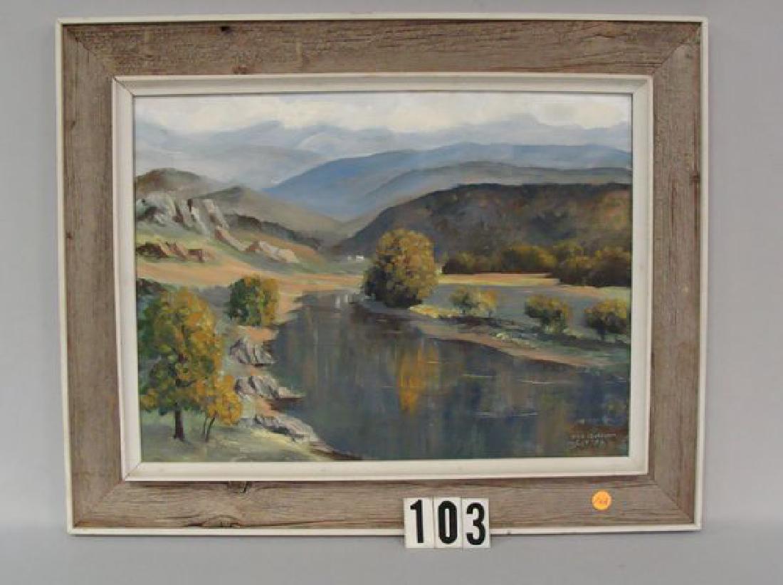 FRAMED OIL ON CANVAS 'THE BATTENKILL' (1 of 4)