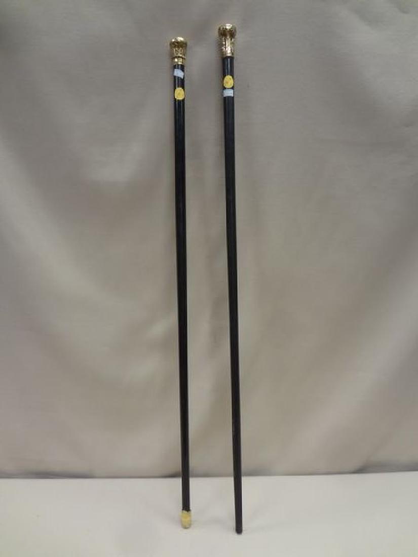 (2) ANTIQUE CANES WITH GOLD FILLED (1 of 3)