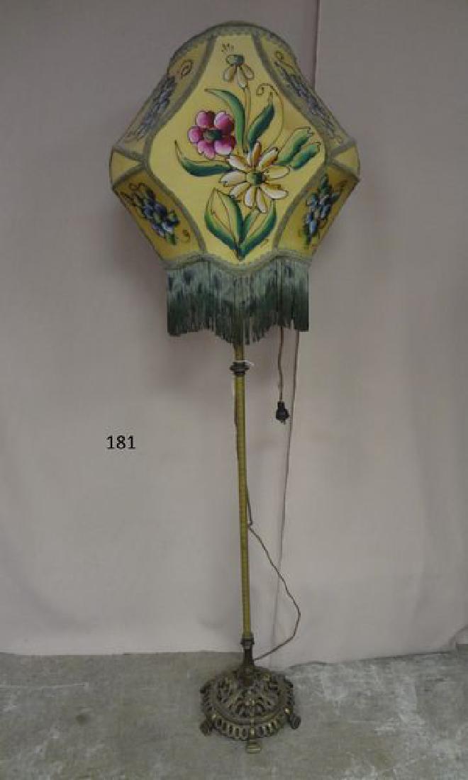 ANTIQUE VICTORIAN CAST METAL FLOOR LAMP (1 of 3)