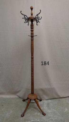 Antique Oak Victorian Clothes Rack