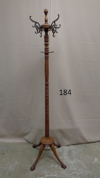 Antique Oak Victorian Clothes Rack