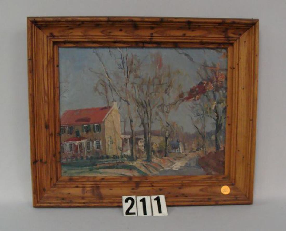 FRAMED OIL PAINTING ON ARTIST'S PANEL - (1 of 2)