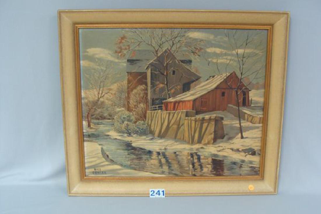 FRAMED OIL PAINTING ON MASONITE, (1 of 3)
