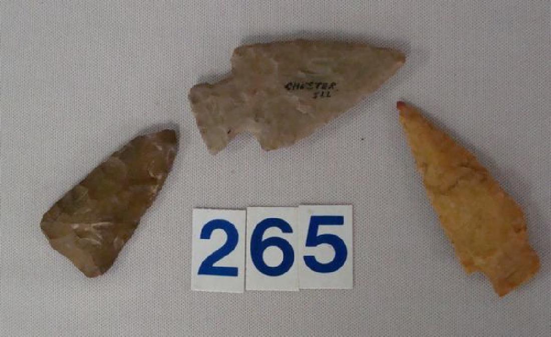 LOT OF (3) INDIAN HARDSTONE SPEAR (1 of 2)