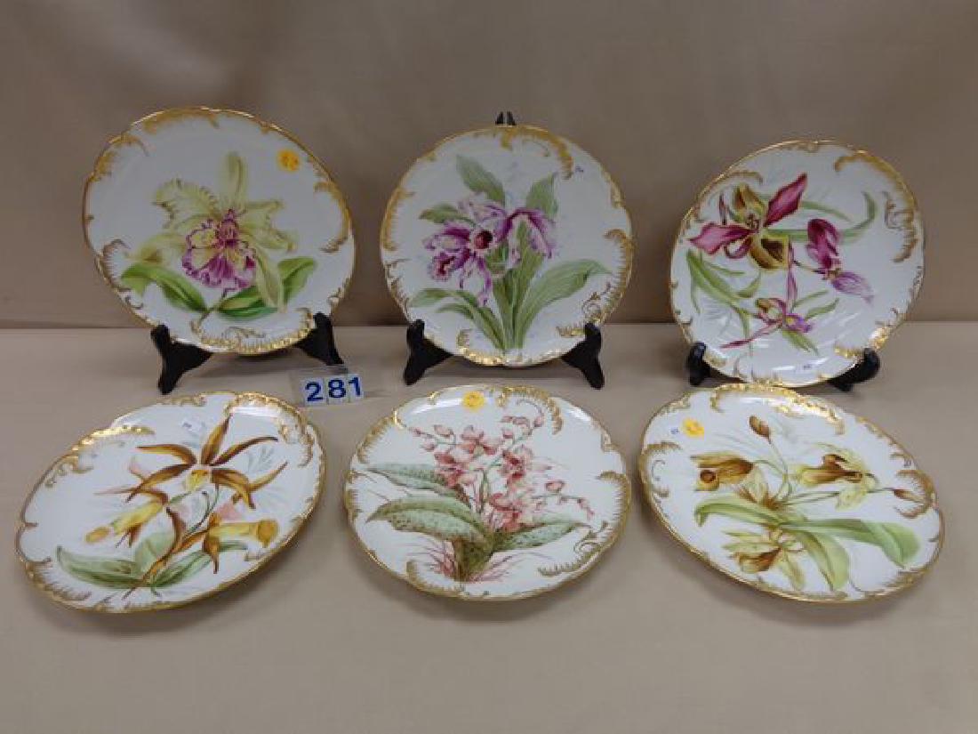 (6) PORCELAIN HANDPAINTED PLATES (1 of 1)