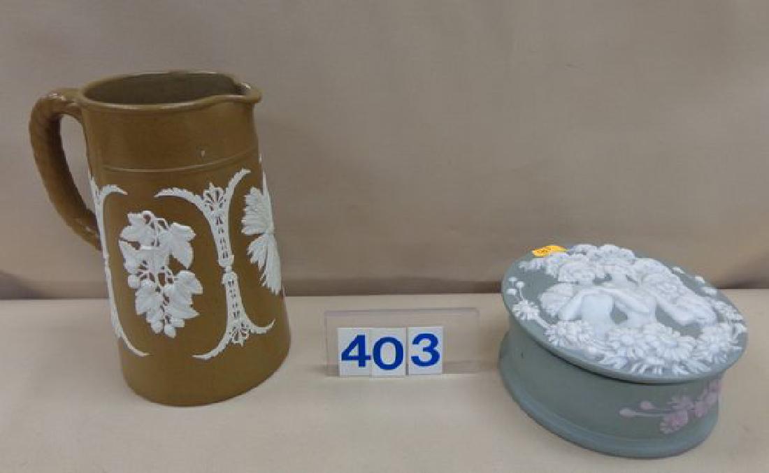 JASPERWARE PITCHER - 6 IN. H, (1 of 2)