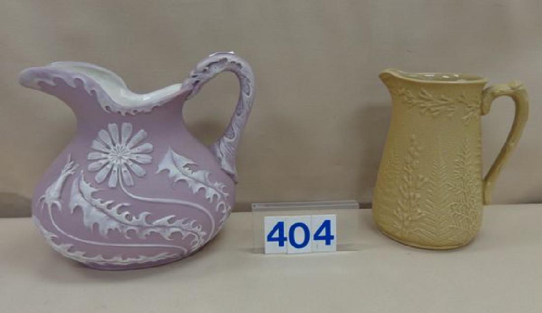 LILAC JASPERWARE PITCHER WITH FLOWERS - (1 of 1)