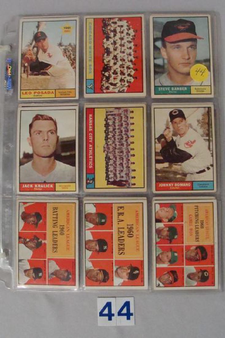 (54 DIFFERENT) 1961 TOPPS BASEBALL CARDS-EXCELLENT, (1 of 7)