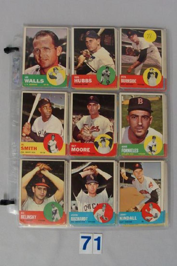 (63 DIFFERENT) 1963 TOPPS BASEBALL CARDS #11 TO 488-VG (1 of 8)