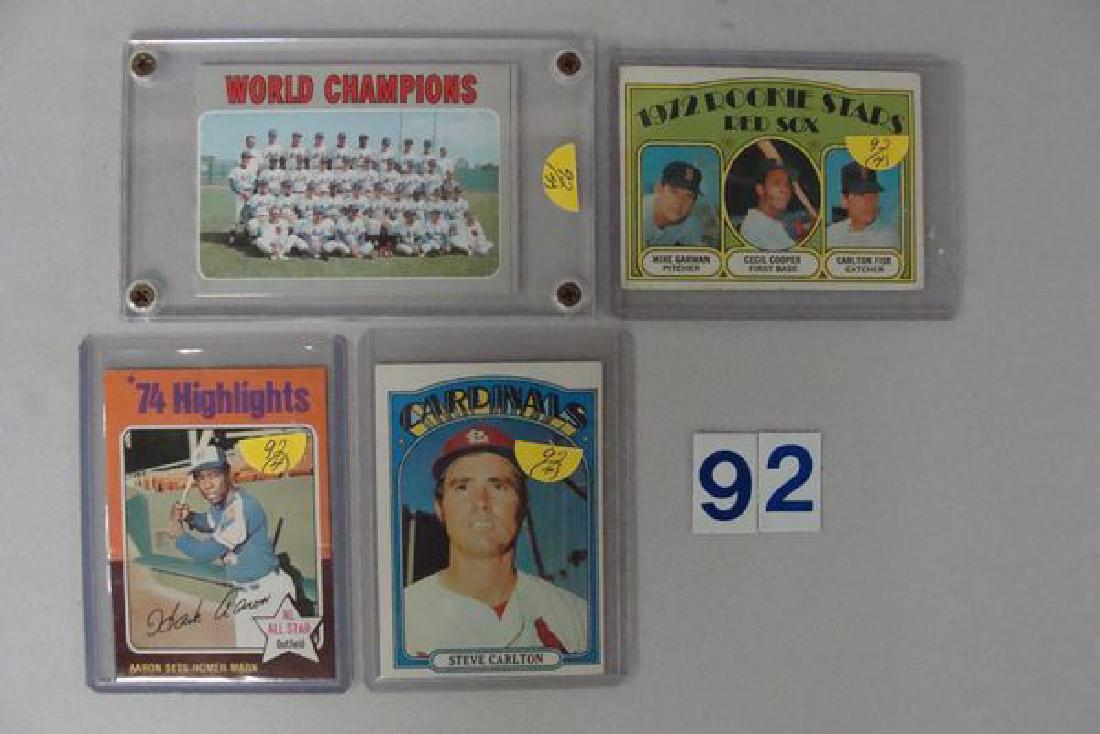 (4) TOPPS BASEBALL CARDS: 1970 #1- EX+(O/C), 1972 #79 (1 of 2)