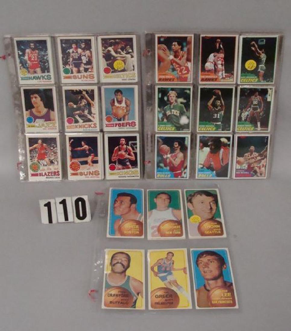 TOPPS BASKETBALL CARDS IN SHEETS: (8) 1970-'71, (52) (1 of 4)